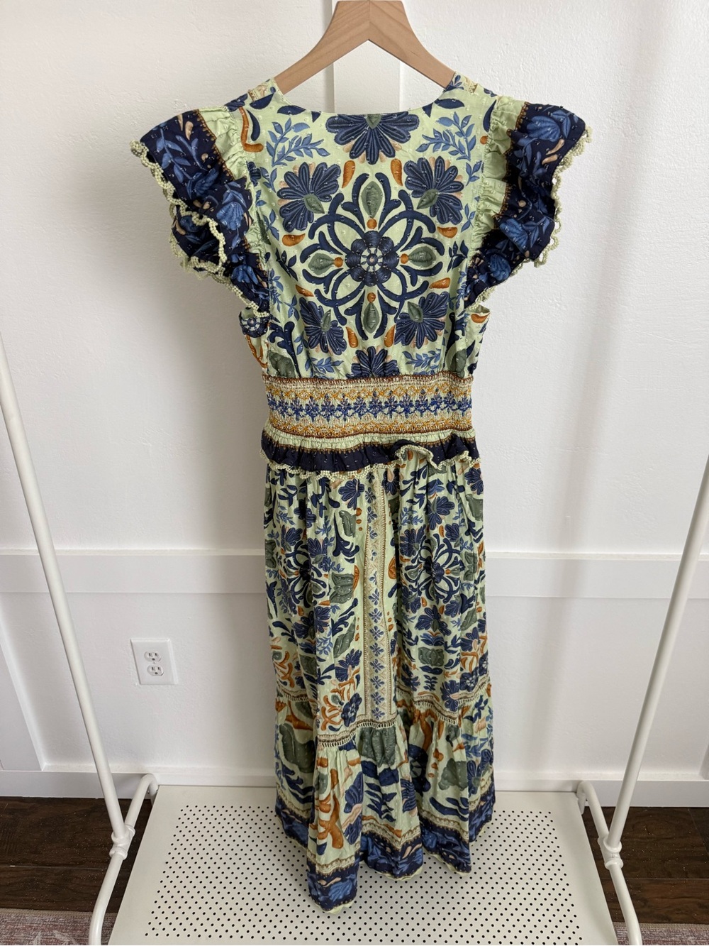 Farm Rio Green Floral Ocean Tapestry Maxi Dress - Picture 3 of 6